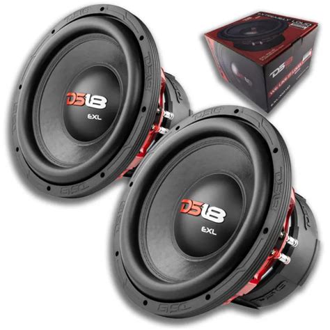 2x Ds18 12and Pro Car Audio Subwoofers 5000 Watts 4 Ohm Dual Voice Coil