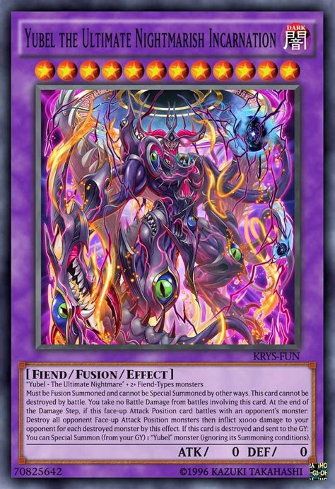 For a list of support cards, see list of yubel support cards. Yubel (funcard) by KrysFun | Custom yugioh cards, Yugioh ...