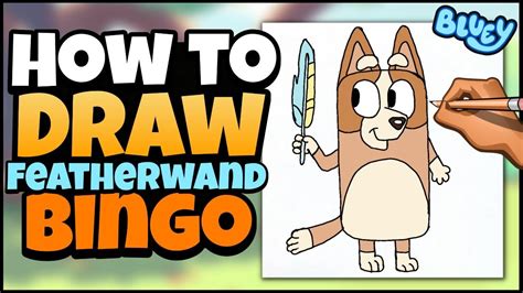 🪶 How To Draw Bingo And Her Featherwand 🪶 Bluey Art For Kids Step By