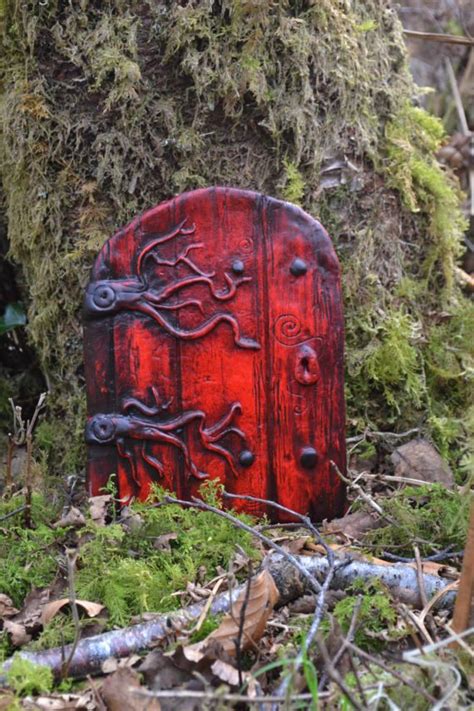 Gothic Witches Fairy Door For Tree Handmade In Scotlandpixie Etsy