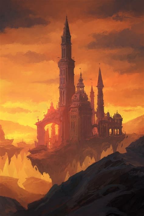 640x960 Fantasy Castle Hd Floating Island Iphone 4 Iphone 4s Wallpaper