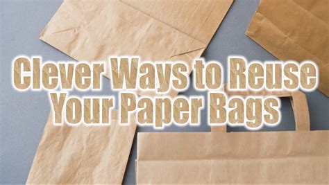 Clever Ways To Reuse Your Paper Bags Lifeminutetv