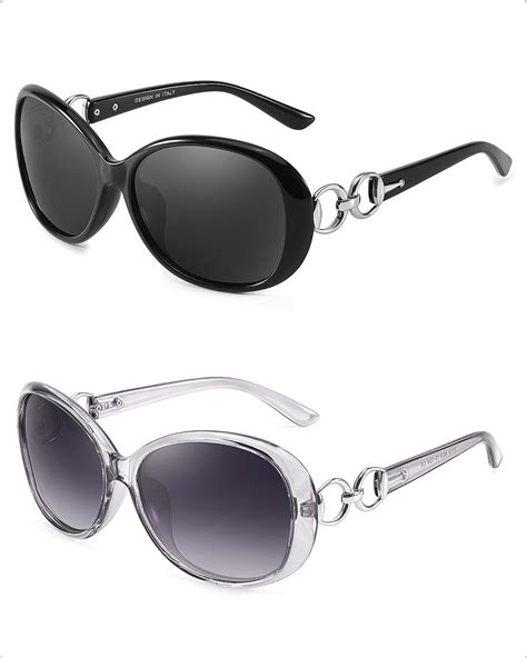 Fimilu 2 Pack Polarized Sunglasses For Women Retro Stylish Jackie O Sunglasses Uv400