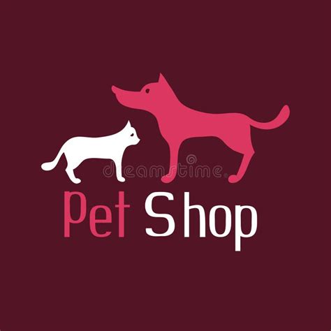 Cat And Dog Sign For Pet Shop Logo Stock Vector Illustration Of Mark