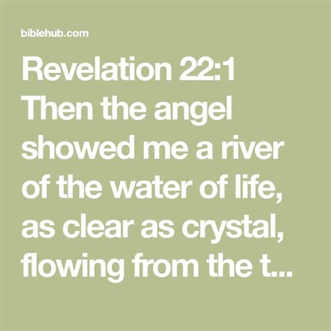 Revelation 221 Then The Angel Showed Me A River Of The Water Of Life