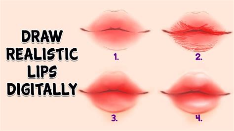 How To Draw Realistic Lips Digitally Step By Step Tutorial Follow Along YouTube