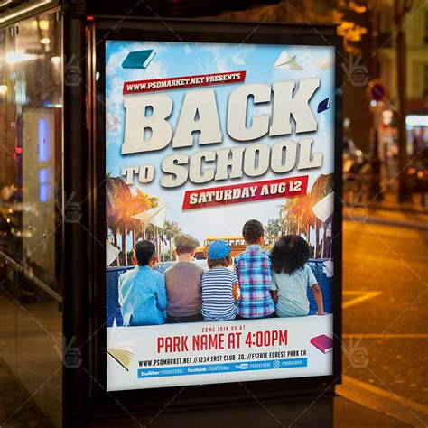 Back 2 School Party Premium Flyer Psd Template Psdmarket