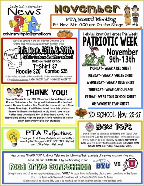 Free November Newsletter Templates Of Preschool Newsletters Free