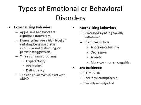 Emotionalbehavior Disorders Kelsie Gs Educational Portfolio