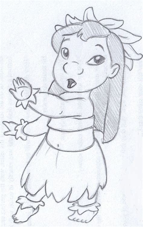 A Drawing Of A Girl Holding A Flower