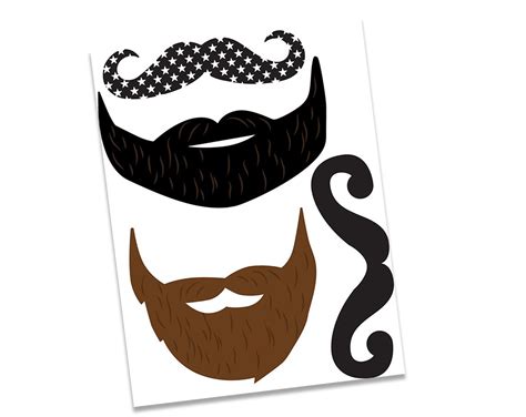 Printable Mustache Photo Booth Props Lips And Beard Photo Etsy