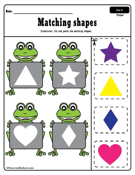 Preschool Cut And Paste Printable Worksheets Shapes Yvonne Hazels