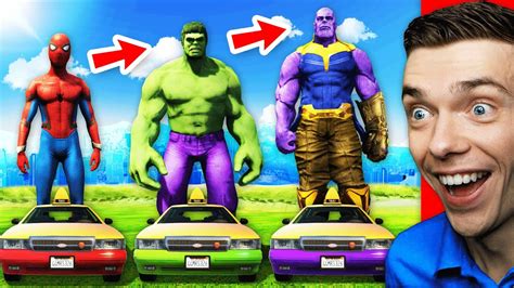 The Avengers Become Superhero Taxi Drivers In Gta 5 Superhero Mods