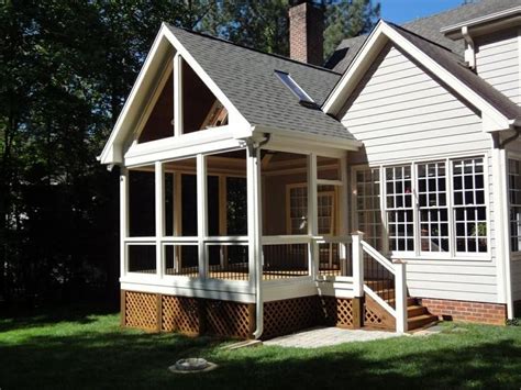Screened Porch Raleigh Nc Gable Roof By Wilmington Deck Gable