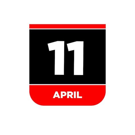 Premium Vector 11th April Vector Icon 11 April Calendar