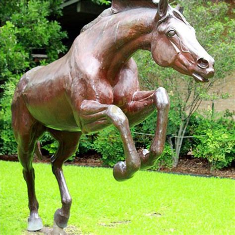 Popular Sculpture Life Size Bronze Jumping Garden Horse Statue