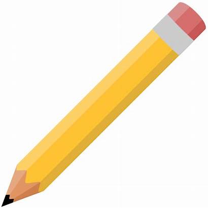 Pencil Clipart Cartoon Vector Transparent Yellow Clip