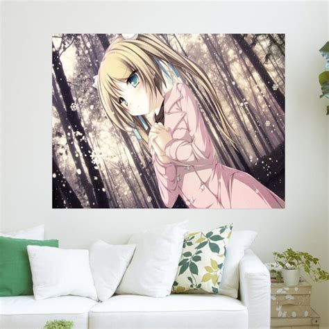 Anime Girl Praying Art Poster Print 24x18 Inch