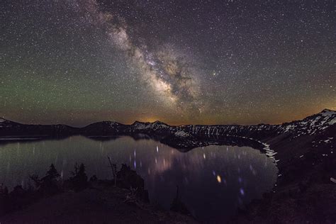 The Milky Way At Crater Lake Photograph By Hisao Mogi
