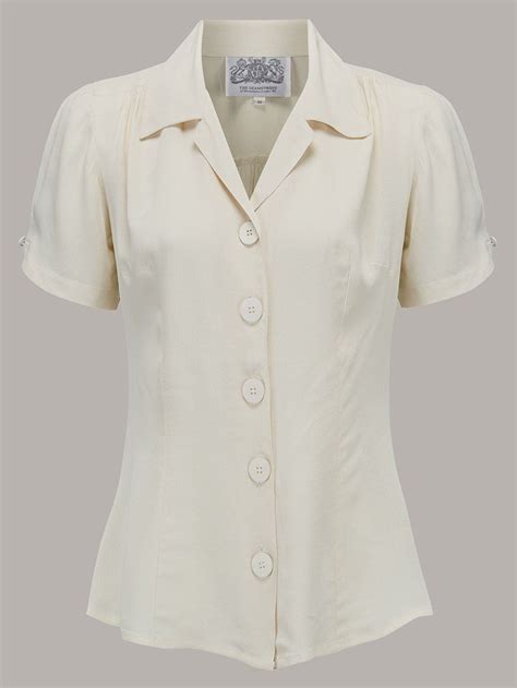 Grace Blouse In Cream By The Seamstress Of Bloomsbury Authentic Vintage
