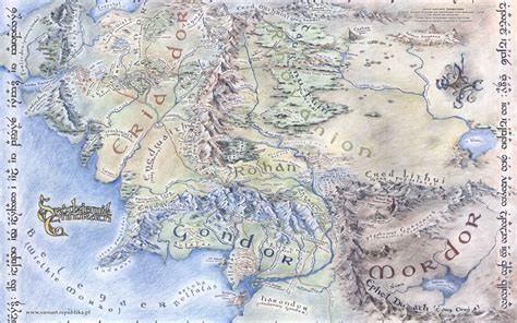Large Detailed Map Of Middle Earth Wallpapers And Images Wallpapers