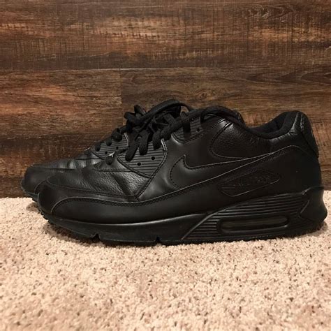 Nike All Black Nike Air Max 90 Leather Essential Vintage Size 13 Grailed