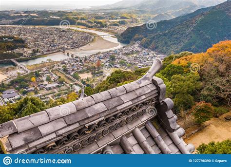 Iwakuni Japan Town Skyline Stock Photo Image Of Aerial Cityscape