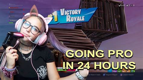 Becoming A Pro Gamer Girl In 24 Hours Fortnite Youtube