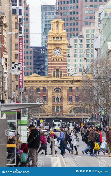 Melbourne City View Editorial Stock Image Image Of Melbourne 57819239