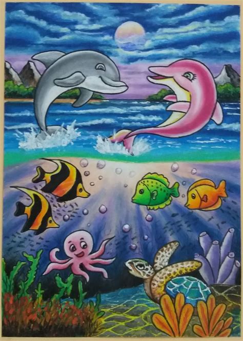 Lukisan Mewarna Hidupan Laut