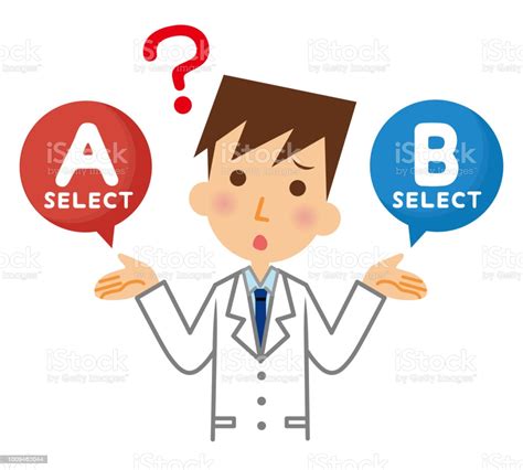 Doctor To Choose A Or B Stock Illustration - Download Image Now - iStock