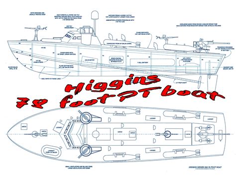 Digital Full Size Plans Scale 132 Higgins 78 Foot Pt Boat Suitable Fo