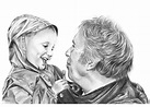 Family Portraits - Pencil Sketch Drawings of Families for Sale