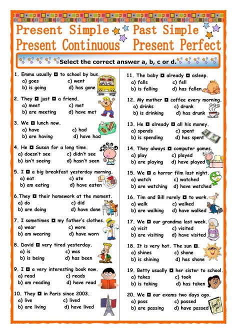 Verb Tenses Interactive And Downloadable Worksheet You Can Do The