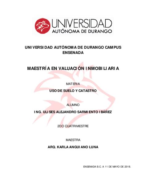 Pdf Universidad AutÓnoma De Durango Campus Ensenada Ulises