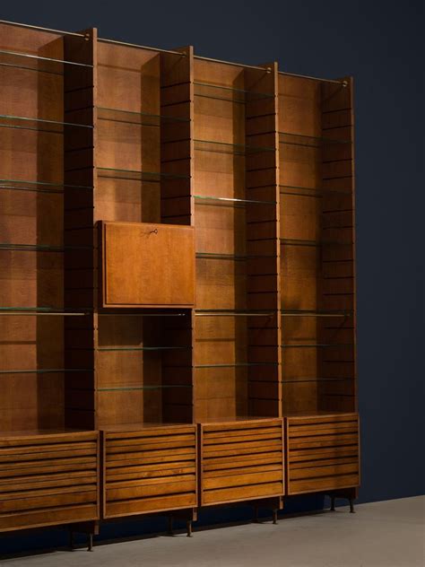 Studio Bbpr Large Library In Walnut For Sale At 1stdibs