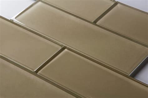 Nude Beige 3x6 Glossy Glass Subway Tile Backsplash Tile Usa