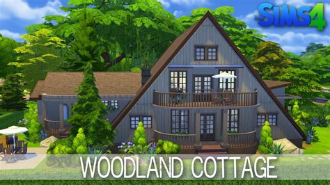 The Sims 4 House Building Woodland Cottage Speed Build Youtube