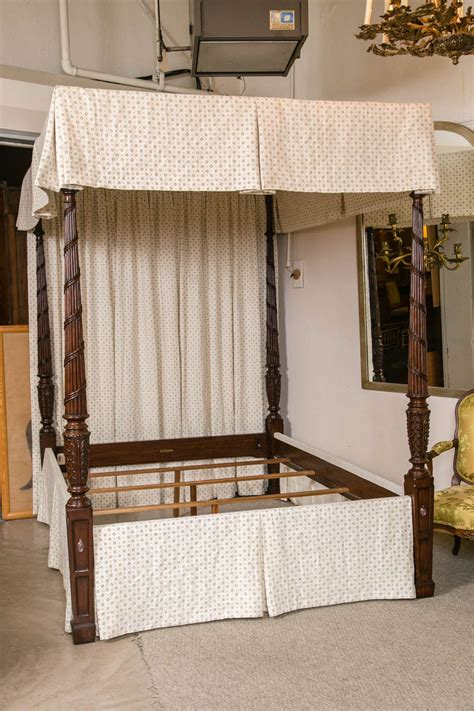 Carved Georgian Style Four Poster Bed At 1stdibs