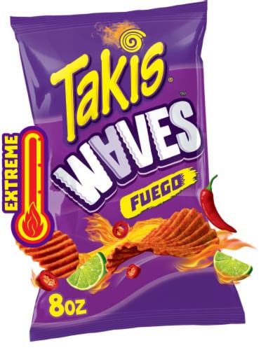 Takis® Waves Fuego Hot Chili Pepper And Lime Wavy Potato Chips 8 Oz
