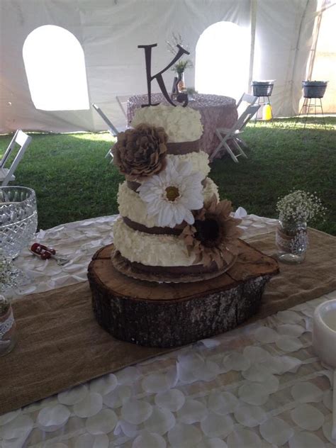 Rustic Wedding Cake Burlap Wedding Ideas Pinterest