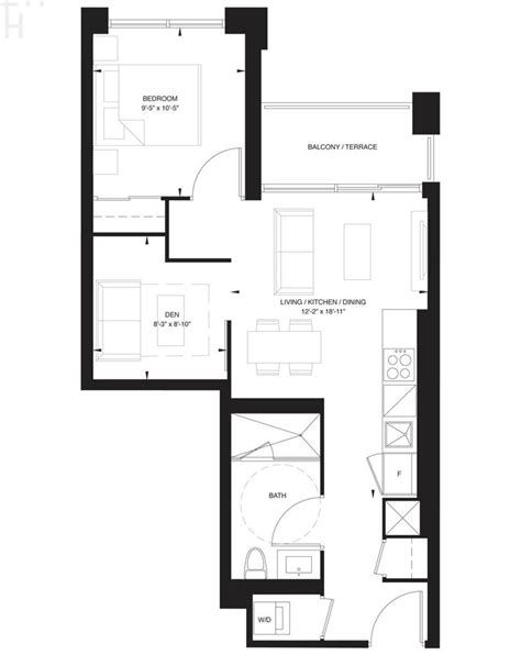 The Forest Hill Condos By Centrecourt 1d H Floorplan 1 Bed And 1 Bath