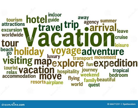 Vacation Word Cloud Concept 6 Stock Illustration Illustration Of