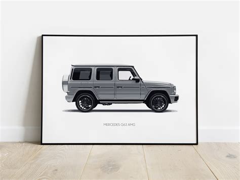 Mercedes G Amg Poster Car Digital Illustration Wall Art Printable Automotive Art Etsy