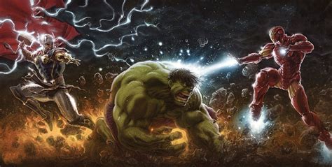 Hulk Thor Iron Man Artwork 4k Hd Superheroes 4k Wallpapers Images