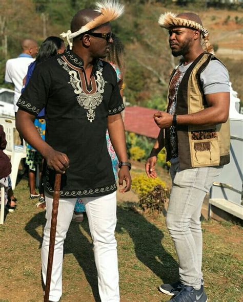 Clipkulture Zulu Men In African Imspired Traditional Clothing