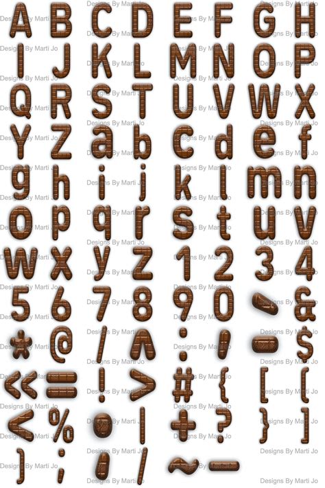 Chocolate Candy Bar Alphabet Letters Digital Clipart Etsy Lettering