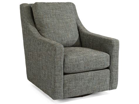Flexsteel Murph Casual Contemporary Swivel Chair With Loose Pillow Back