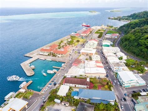 Aerial View Uturoa Raiatea Island French Polynesia Stock Image Image