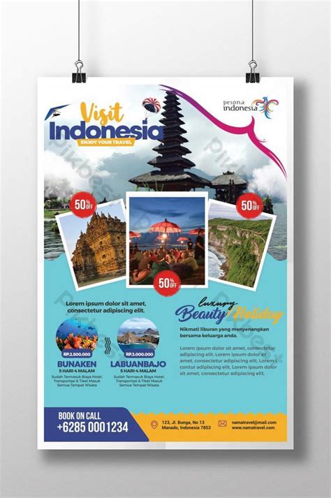 Visit Indonesia Travel Promotion Psd Free Download Pikbest